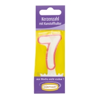 15 St. Wachskerzenzahlen mit Halter Nr. 7