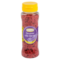 6 St. Streudekor, Zucker-Herzen rot, 100 g / St.