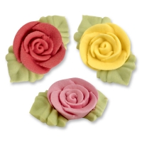 54 St. Rosen m.Blät.rot,gelb,rosa