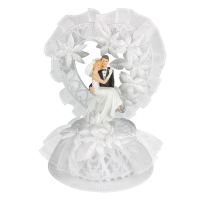 1 St. Brautpaar-Aufs.m.Herzkranz