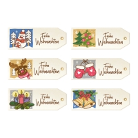 24 St. Dekorstreifen  Frohe Weihnachten , sortiert