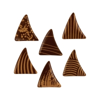216 St. Dreiecke klein antikgold, dunkle Schokolade, sortiert