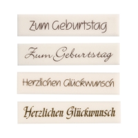48 St. Schriftstreifen  Zum Geburtstag  und  Herzlichen Glückwunsch , sortiert