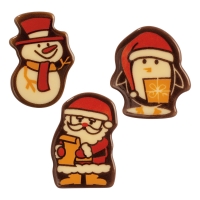 96 St. Weihnachtsmotive, weiße Schokolade, sortiert