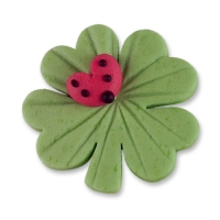 100 St. Kleeblätter mit Glücks- Käfer