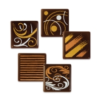 216 St. Quadrate klein, dunkle Schokolade, E30264 E171