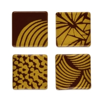 240 St. Quadrate gold, dunkle Schokolade, sortiert