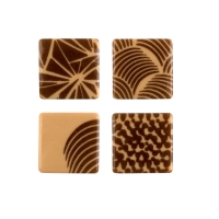 240 St. Quadrate klein, blonde Schokolade, sortiert