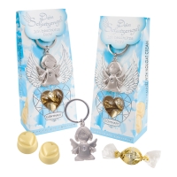 12 St. Schlüsselanhänger  Engel  an Box