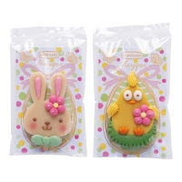 10 St. Marzipanfiguren  Hase und Küken  im Cellophanbeutel, sortiert
