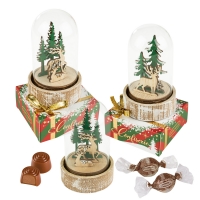 12 St. Winterlandschaft im Glas auf Box