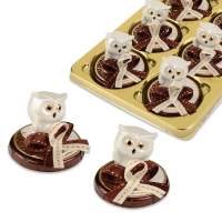 16 St. Porzellan-Eule auf Pralinentaler