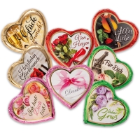 40 St. Große Pralinenherzen, bunt, Romantik-Serie