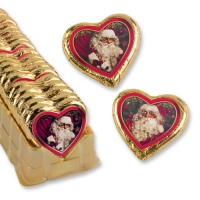40 St. Große Pralinenherzen Nostalgie-Nikolaus