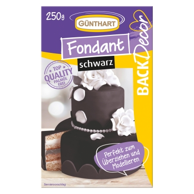 8 St. Rollfondant, schwarz 