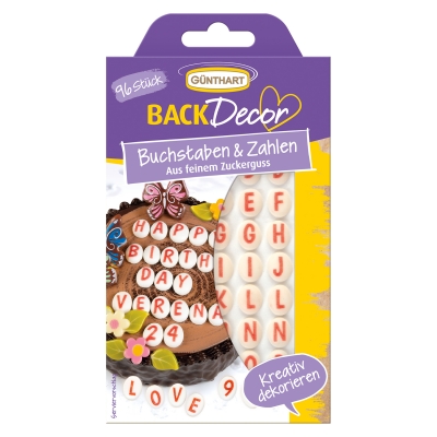 15 St. Zucker Buchstaben und Zahlen 