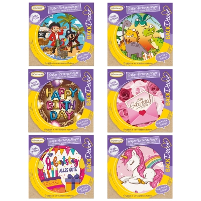 12 St. Tortenaufleger, sortiert 