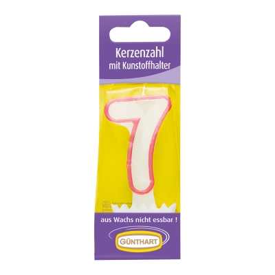 15 St. Wachskerzenzahlen mit Halter Nr. 7 