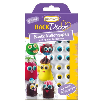 15 St. Bunte Zucker-Augen 
