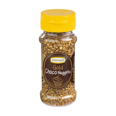6 St. Streudekor, Choco Nuggets gold, 65 g / St. 