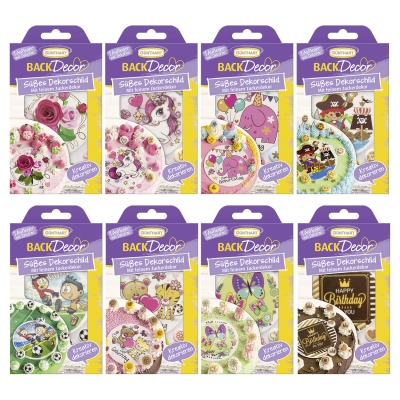 15 St. Dekorschilder mit Zuckerdekor, sortiert 