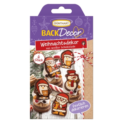 15 St. Weihnachtsdekor, weiße Schokolade 