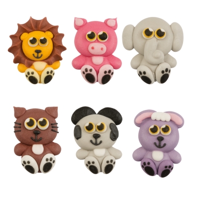 72 St. Zucker-Tiere, flach, sortiert 