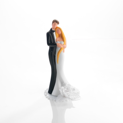 1 St. Porzellanaufsatz Brautpaar, weiß 