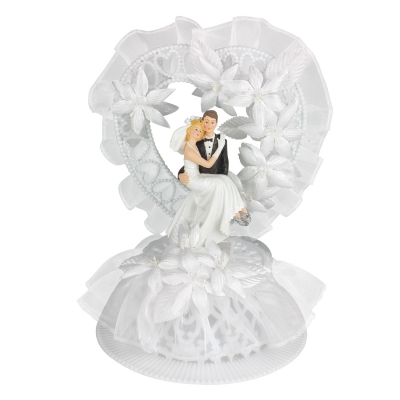 1 St. Brautpaar-Aufs.m.Herzkranz 