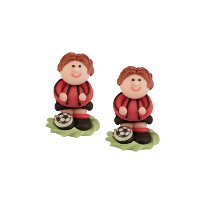 24 St. Zucker-Fußballer rot-schwarz Milan E171 