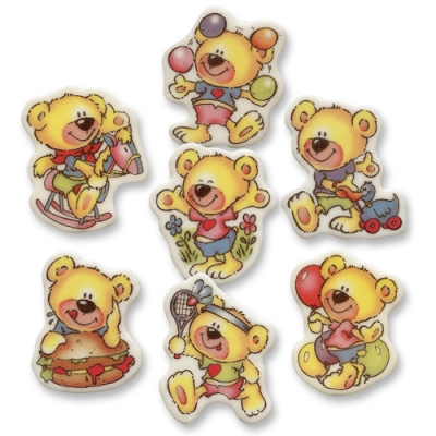 100 St. Dekor-Kleinteile  Bären 