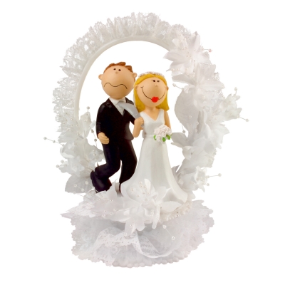 1 St. Poly-Brautpaar-Aufsatz 