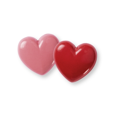 28 St. Schokoladen-Hohlherz, 3D Ruby Schokolade, sortiert 