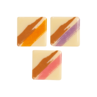 240 St. Quadrate klein, weiße Schokolade, sortiert 