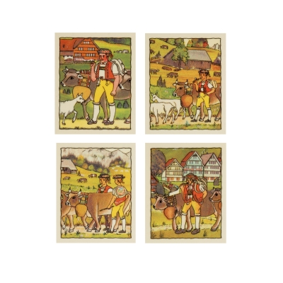 24 St. Aufleger  Senn mit Kuh  aus Persipan 