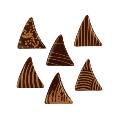 216 St. Dreiecke klein antikgold, dunkle Schokolade, sortiert 