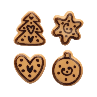 240 St. Lebkuchen-Kleinteile, blonde Schokolade, sortiert 