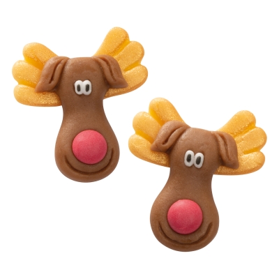 36 St. Marzipan/Zucker-Elchkopf, flach 