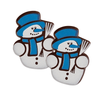112 St. Schneemann, blau, dunkle Schokolade E171 