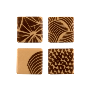 240 St. Quadrate klein, blonde Schokolade, sortiert 