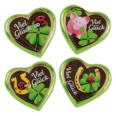40 St. Gr.Pralinherzen Viel Glück 