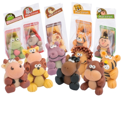 12 St. Marzipan-Tiere klein, im Cellophanbeutel 