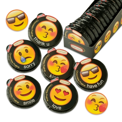 36 St. Pralinentaler  Emoticons , sortiert 