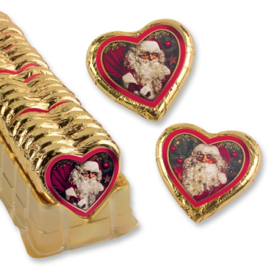 40 St. Große Pralinenherzen Nostalgie-Nikolaus 