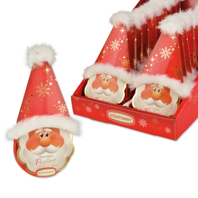 20 St. Pralinentaler Nikolauskopf mit Plüschdekoration 